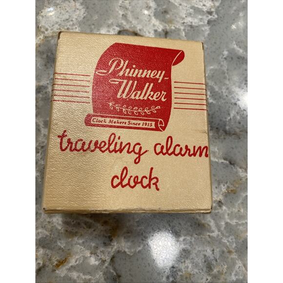 Vintage Phinney Walker PW9 Wind-Up Travel Alarm Clock Germany Box DOESNT WORK - Picture 13 of 16